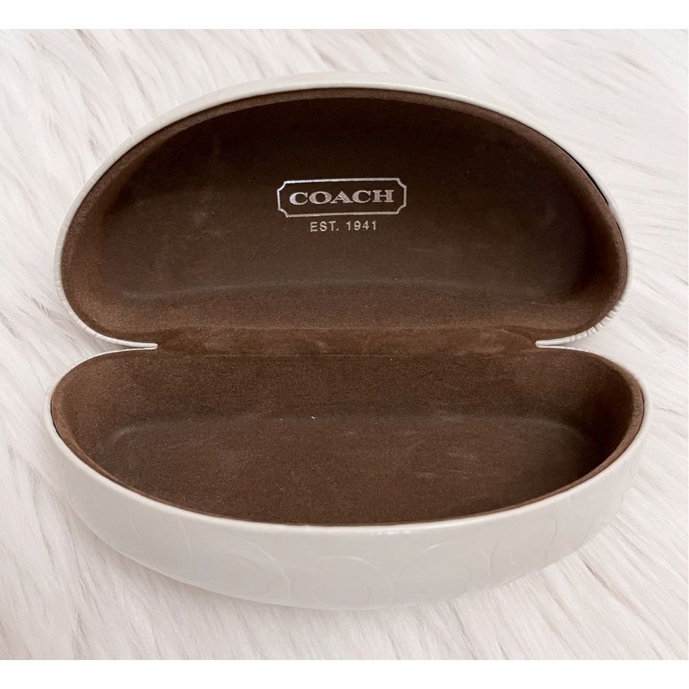 Coach White Hard Clamshell Sunglasses/Eyeglasses Case - Picture 6 of 6